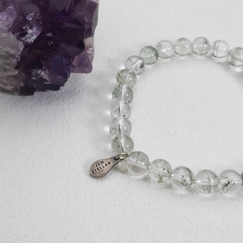 Bracciale Quarzo Fantasma Verde Foresta Nascosta – Argento Sterling 925