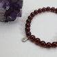 Crimson Strength Garnet Bracelet – 925 Sterling Silver