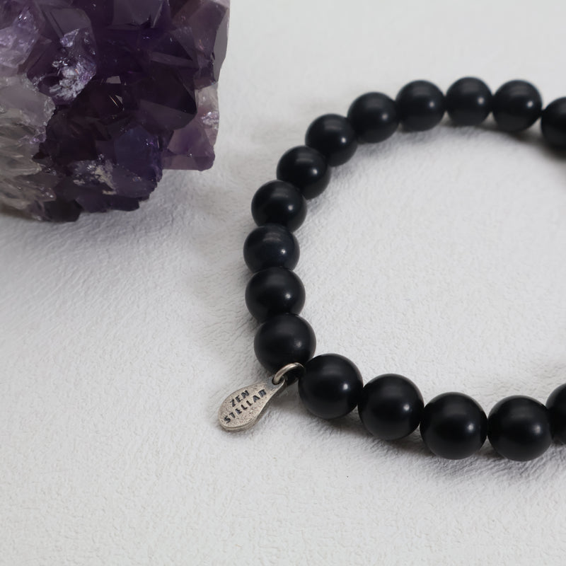 Bracciale in Giada Nera Midnight Ground – Argento Sterling 925