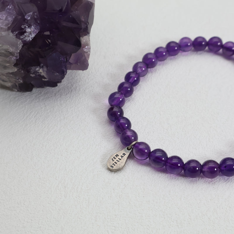 Violet Clarity Amethyst Bracelet – 925 Sterling Silver