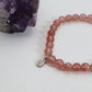 Rosy Spark Erdbeerquarz-Armband – 925 Sterlingsilber
