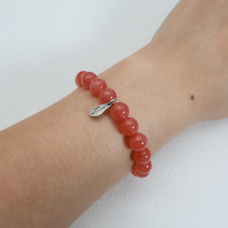 Bracciale in Agata Yanyuan Coral Glow – Argento Sterling 925