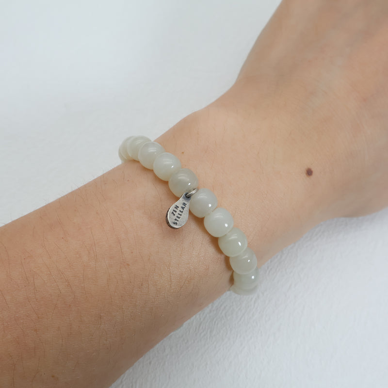 Pure Serenity Hetian Jade Armband – 925 Sterlingsilber
