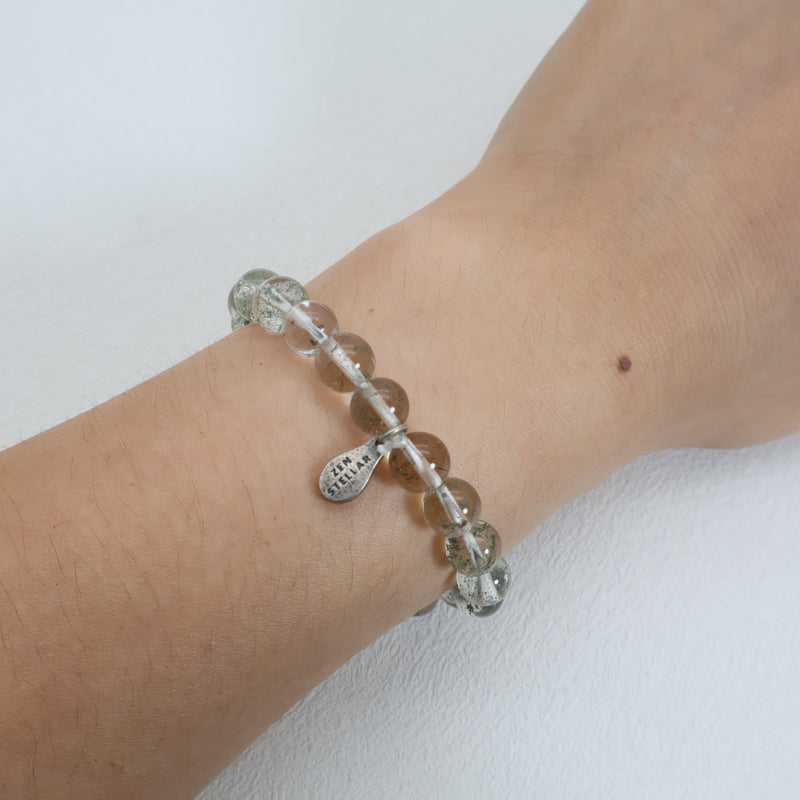 Bracciale Quarzo Fantasma Verde Foresta Nascosta – Argento Sterling 925