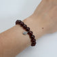 Crimson Strength Garnet Bracelet – 925 Sterling Silver