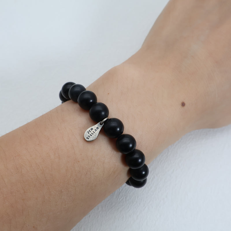 Bracciale in Giada Nera Midnight Ground – Argento Sterling 925