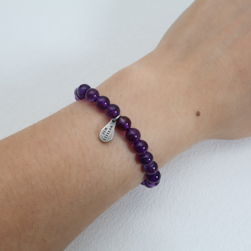 Violet Clarity Amethyst Bracelet – 925 Sterling Silver