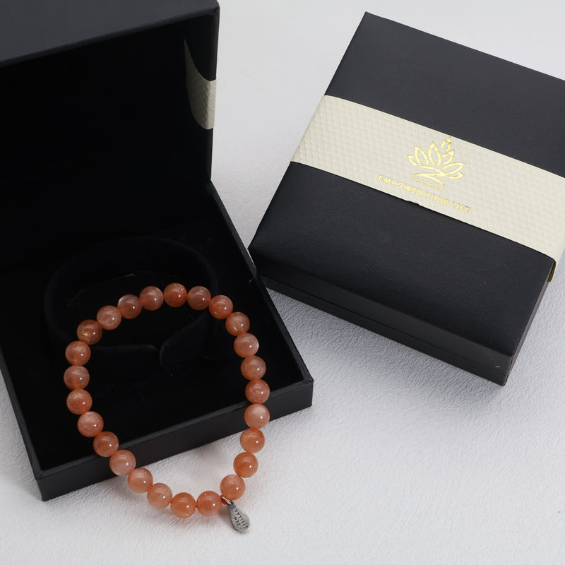 Solar Joy Sunstone Bracelet – 925 Sterling Silver