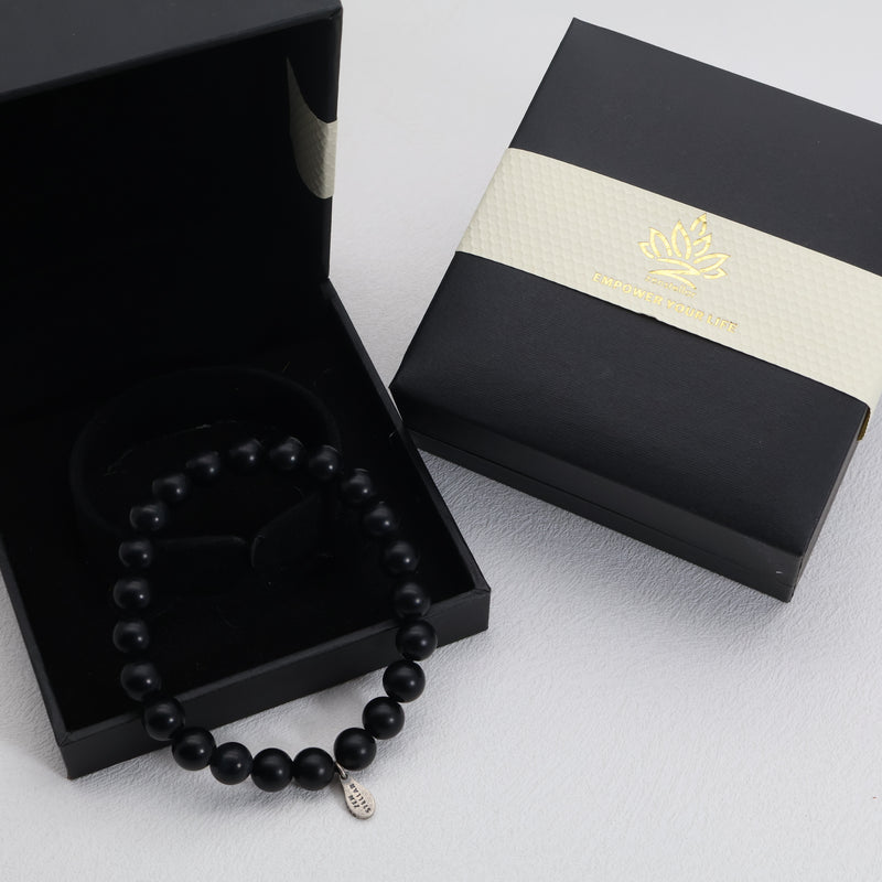 Bracciale in Giada Nera Midnight Ground – Argento Sterling 925