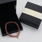 Rosy Spark Erdbeerquarz-Armband – 925 Sterlingsilber