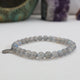 Lunar Mist Grey Moonstone Bracelet – 925 Sterling Silver