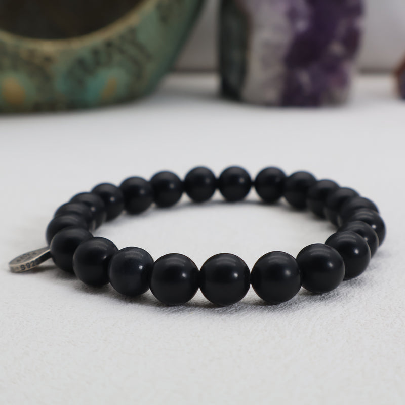 Bracciale in Giada Nera Midnight Ground – Argento Sterling 925