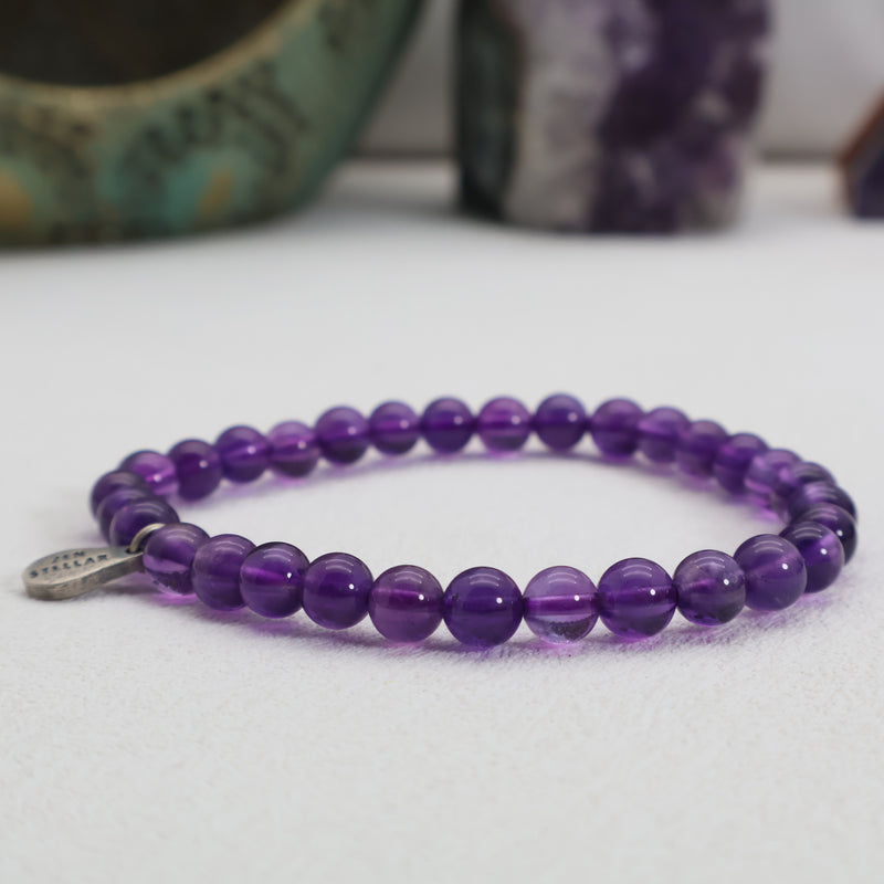 Violet Clarity Amethyst Bracelet – 925 Sterling Silver