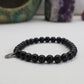 Midnight Shield Black Obsidian Bracelet – 925 Sterling Silver