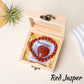 Red Jasper bracelet gift set with matching heart stone and wooden box