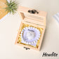 Howlite bracelet gift set with matching heart stone and wooden box