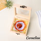 Carnelian bracelet gift set with matching heart stone in wooden box