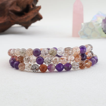 BLACKCURRANT SUPER SEVEN MULTI-CIRCLE CRYSTAL BRACELET-1