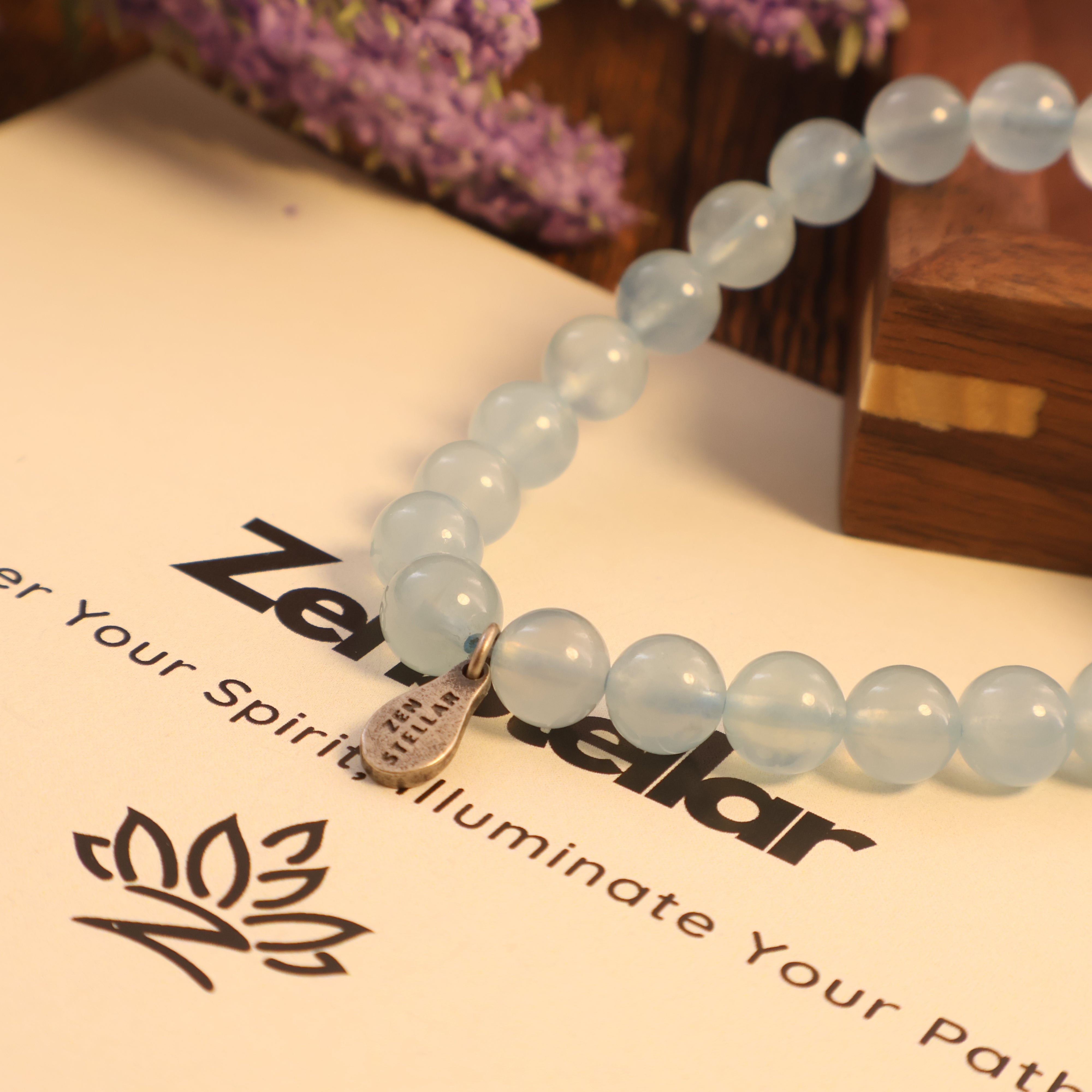 CANCER - CALMING ENERGY AQUAMARINE BRACELET-3