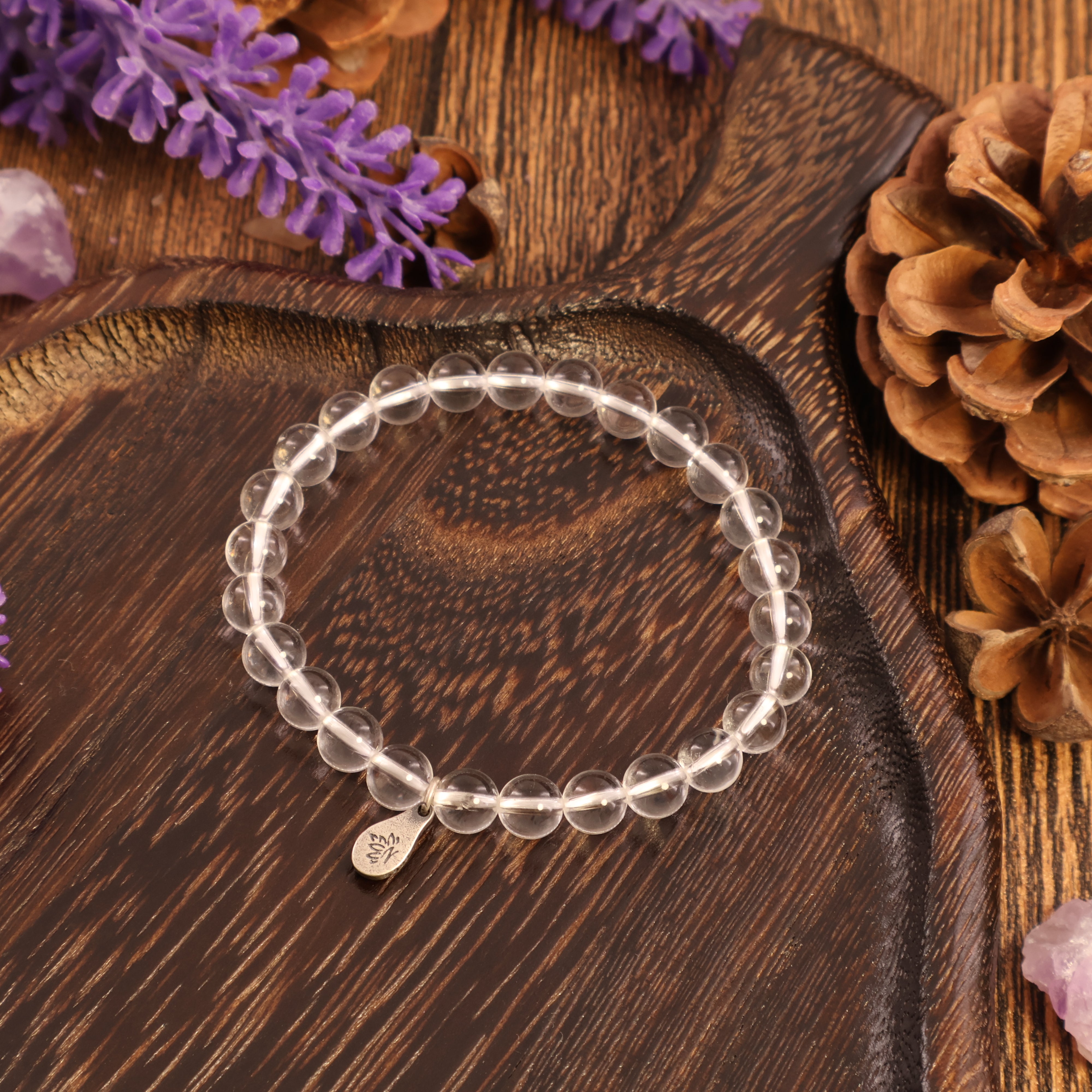 CANCER - PEACEFUL WHITE CRYSTAL BRACELET-1