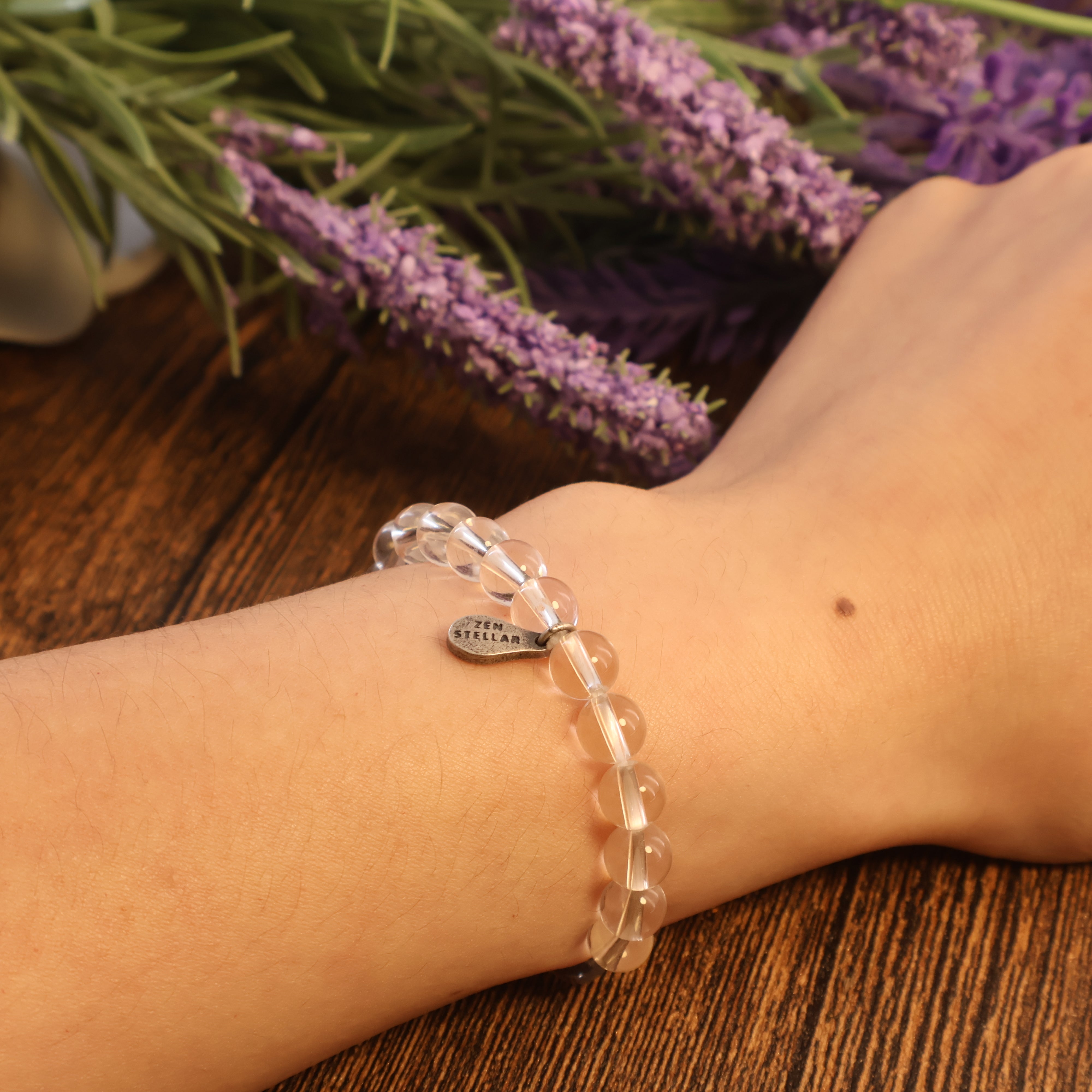 CANCER - PEACEFUL WHITE CRYSTAL BRACELET-2