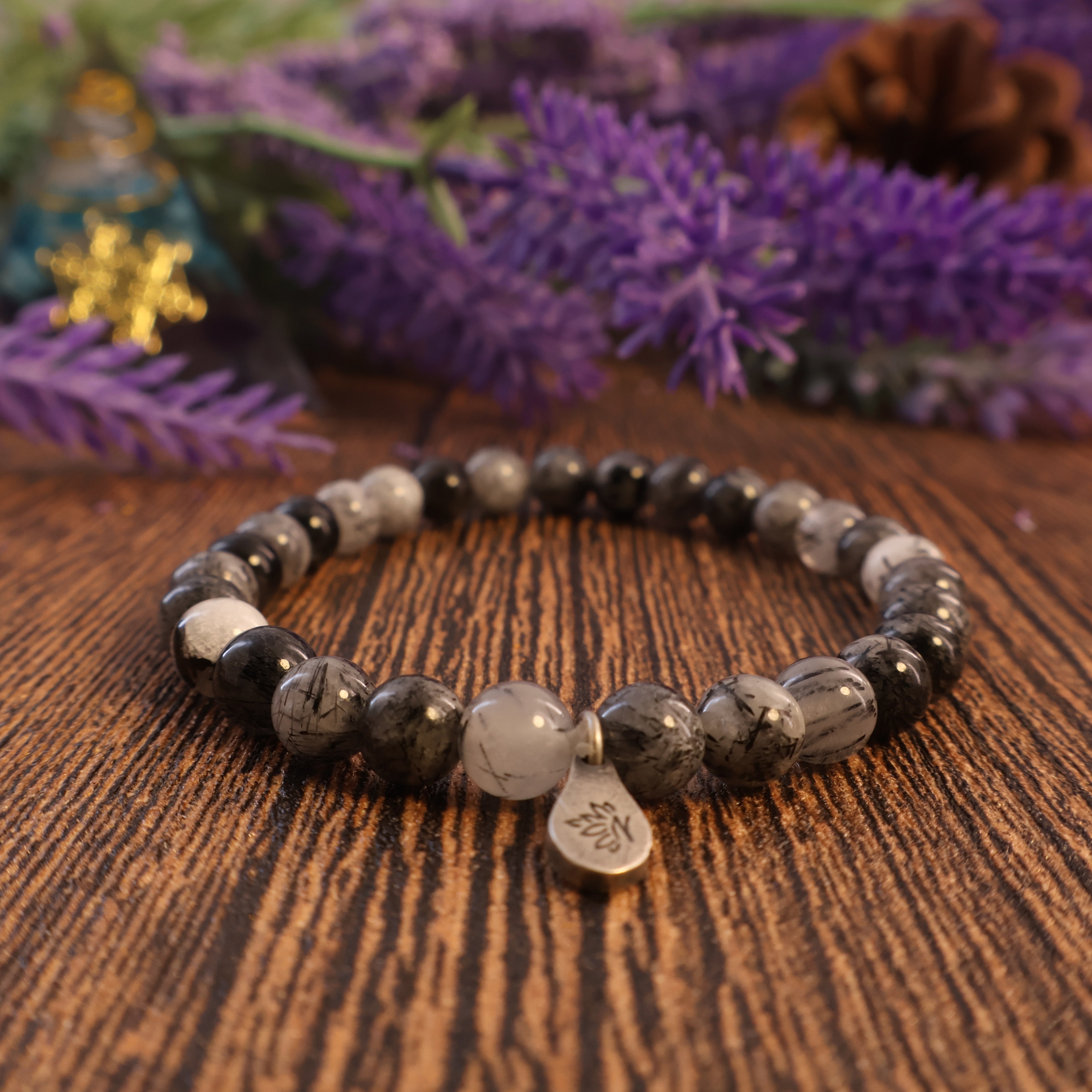 CAPRICORN - BLACK RUTILATED QUARTZ BRACELET-6