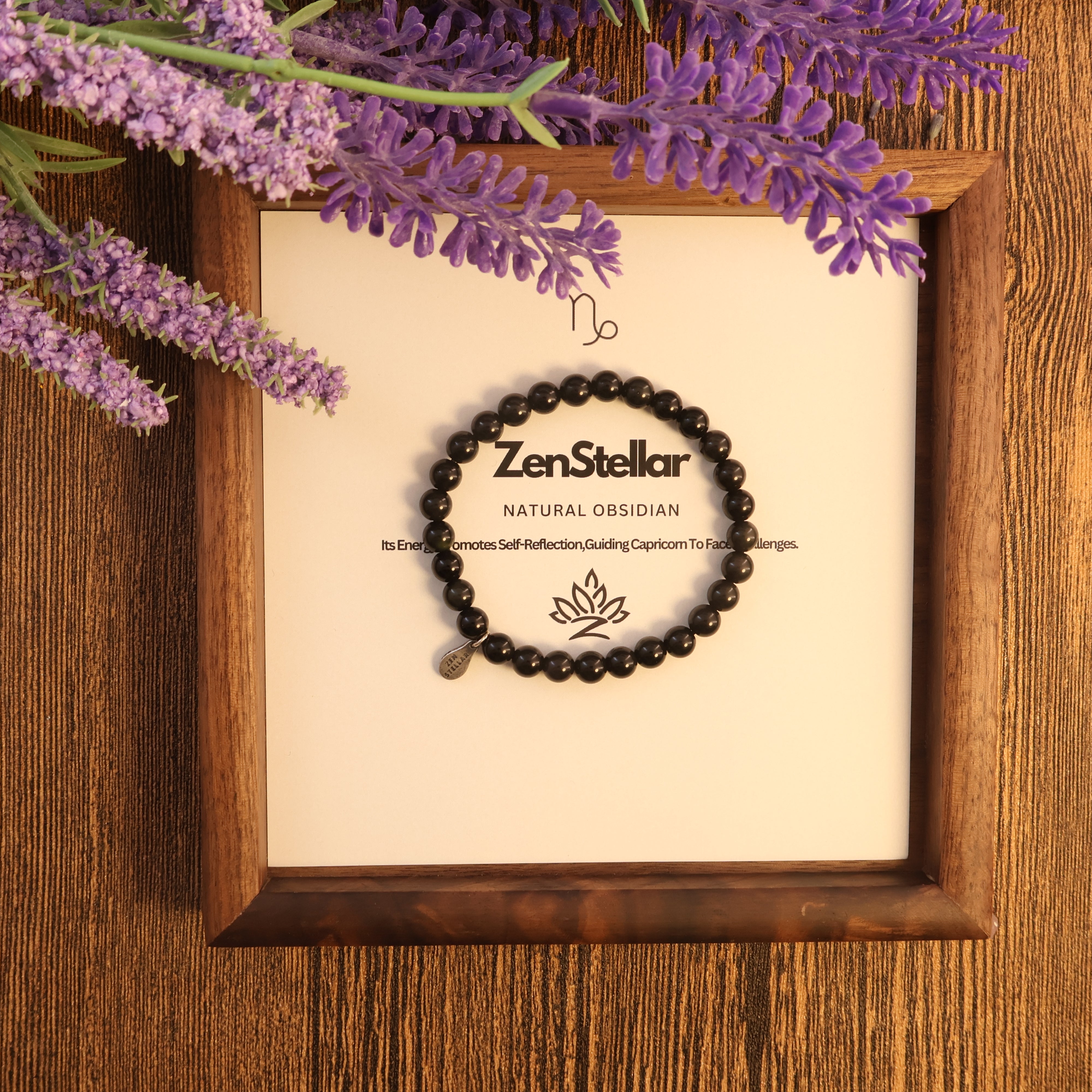 CAPRICORN - NATURAL OBSIDIAN BRACELET-5