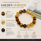 Tiger Eye and Golden Rutilated Quartz bracelet meaning featuring focus, courage, abundance and personalized initial