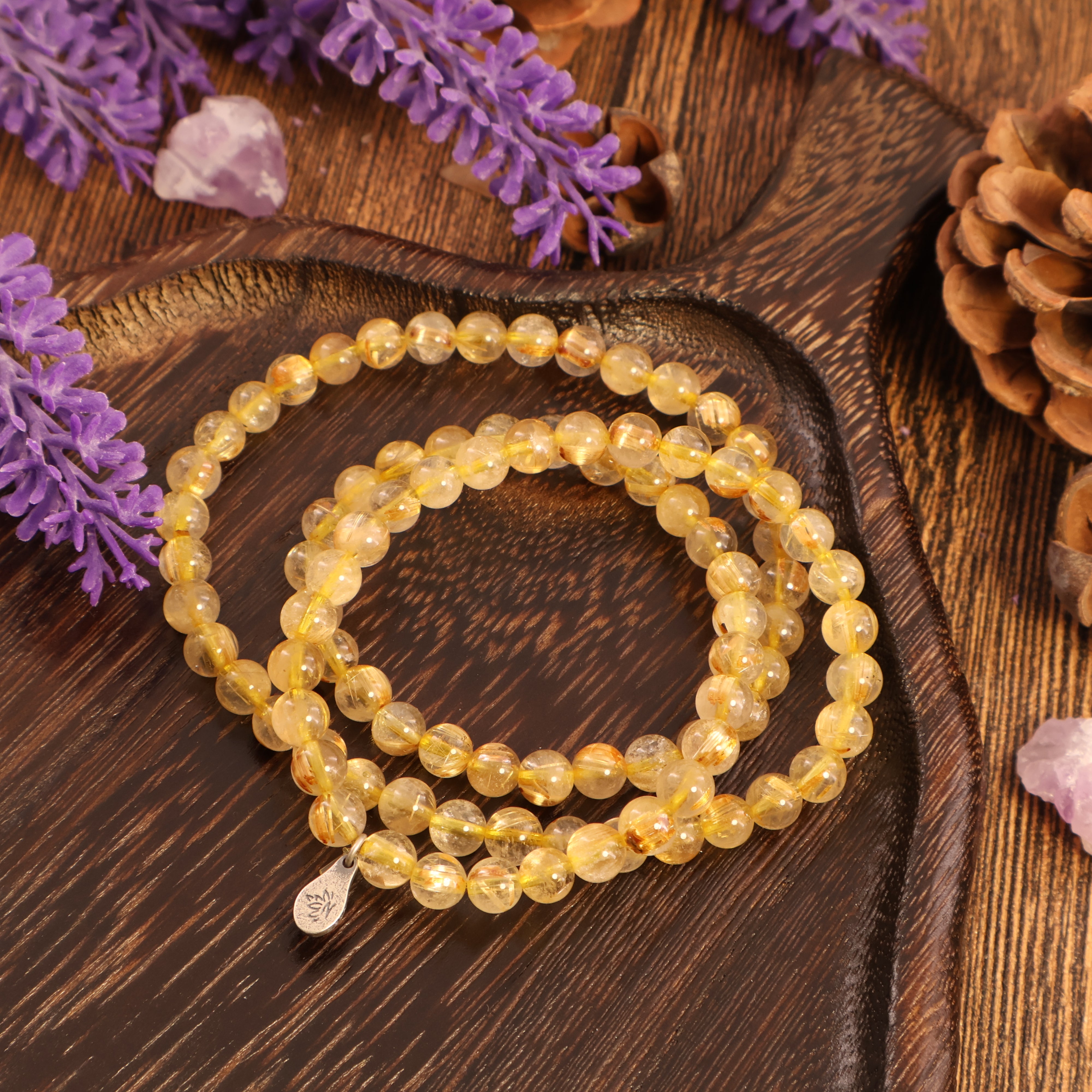 GOLDEN RUTILATED ENERGY BRACELET-1