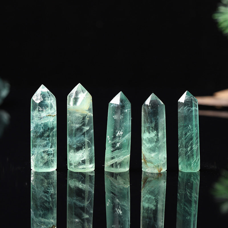 GREEN FLUORITE CRYSTAL TOWER-1