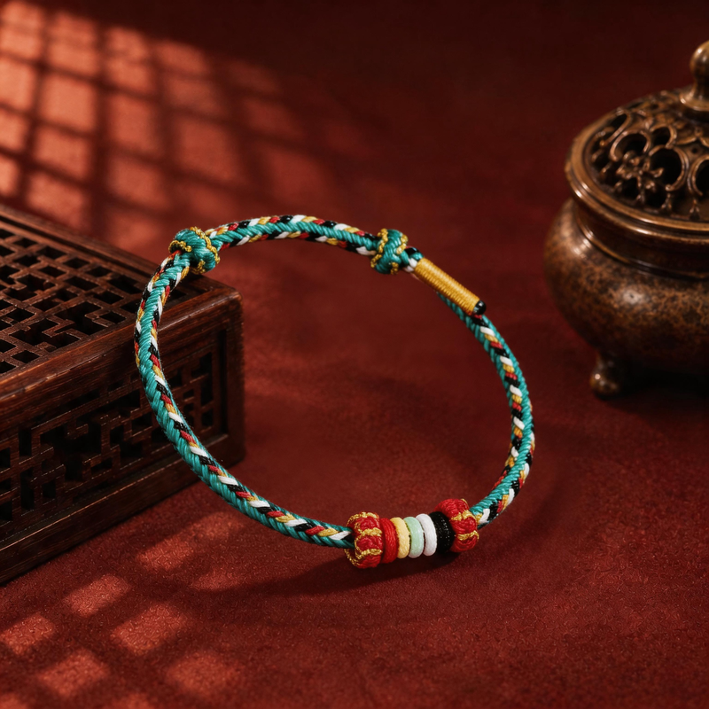Wood Wuxing braided bracelet detail