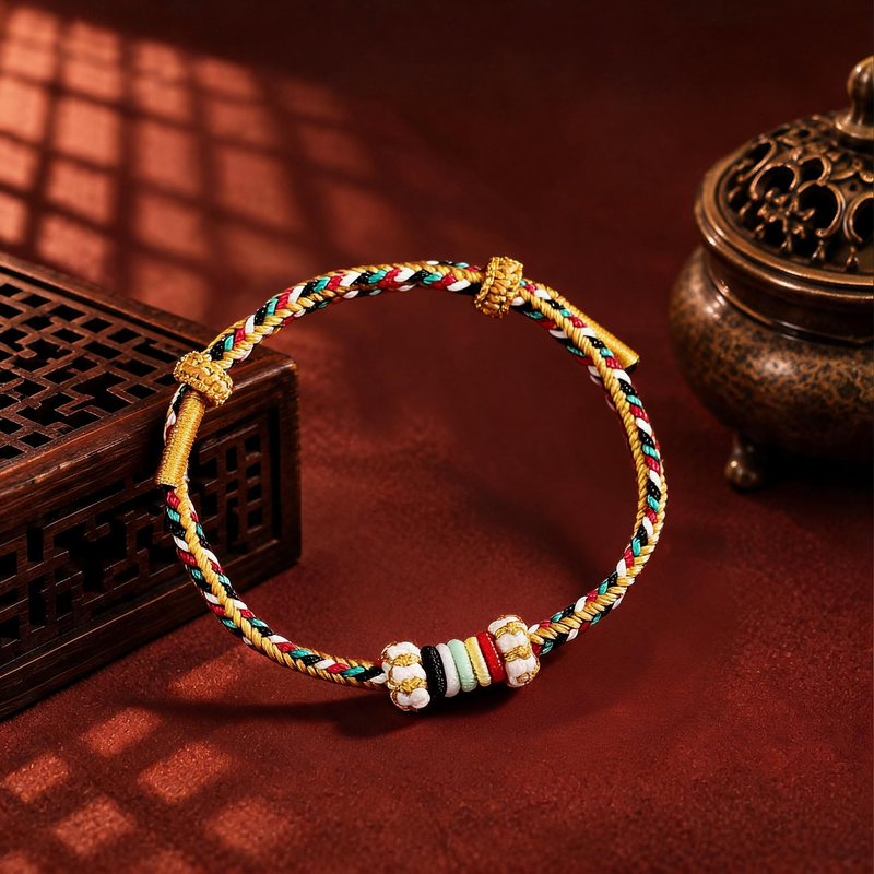 Earth Wuxing braided bracelet detail