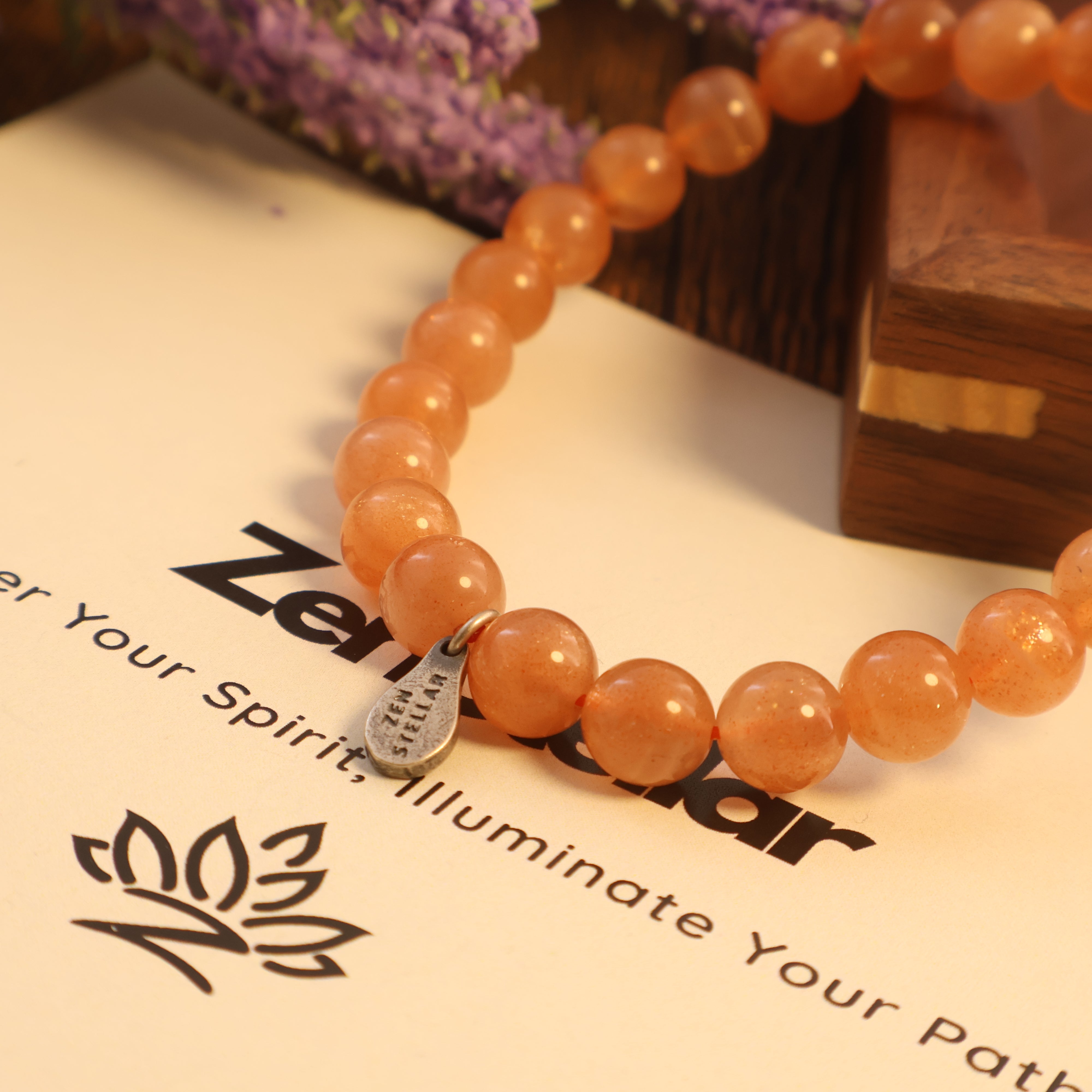 LEO - GLOWING SUNSTONE GEMSTONE BRACELET-3