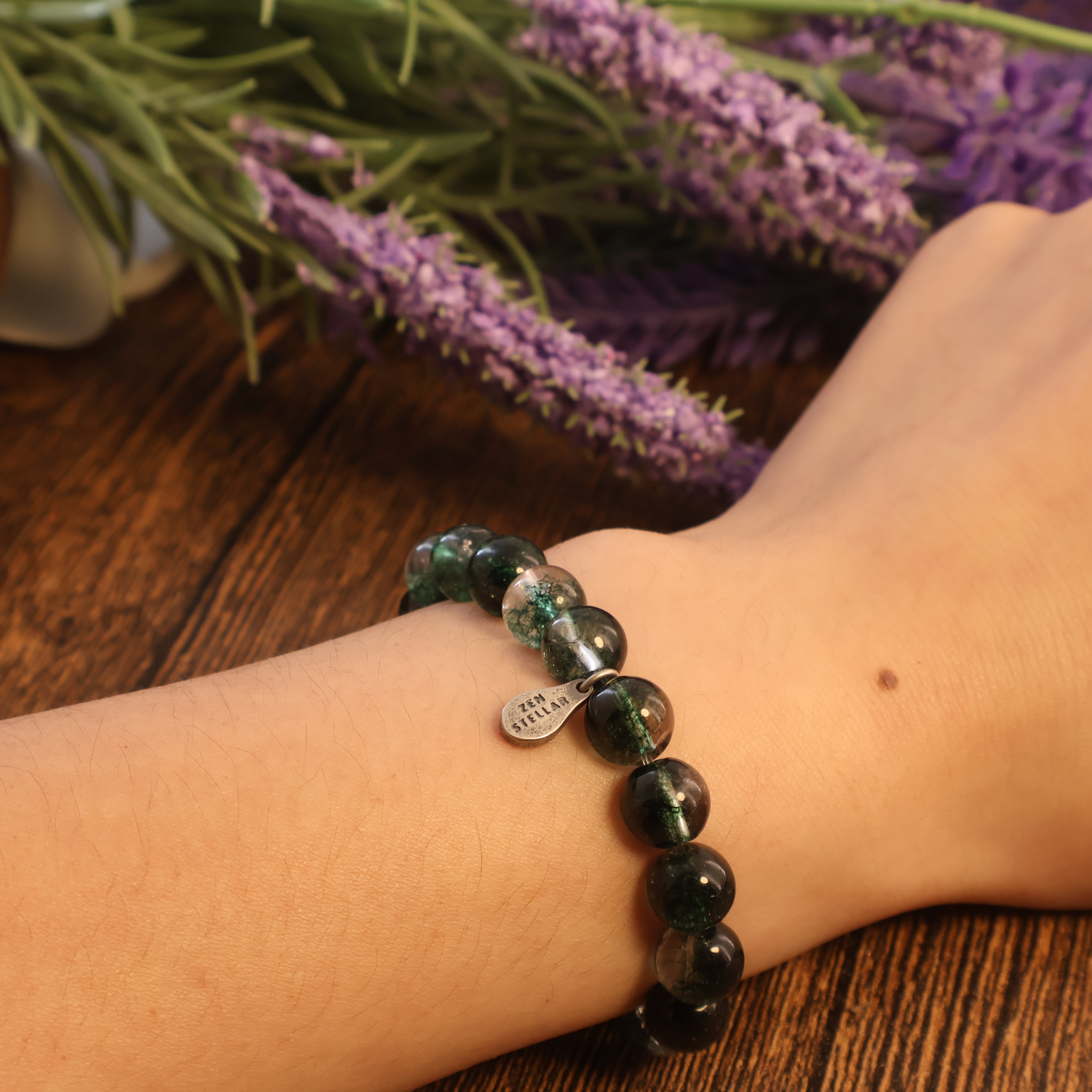 LIBRA - NATURAL GREEN GHOST BRACELET-2