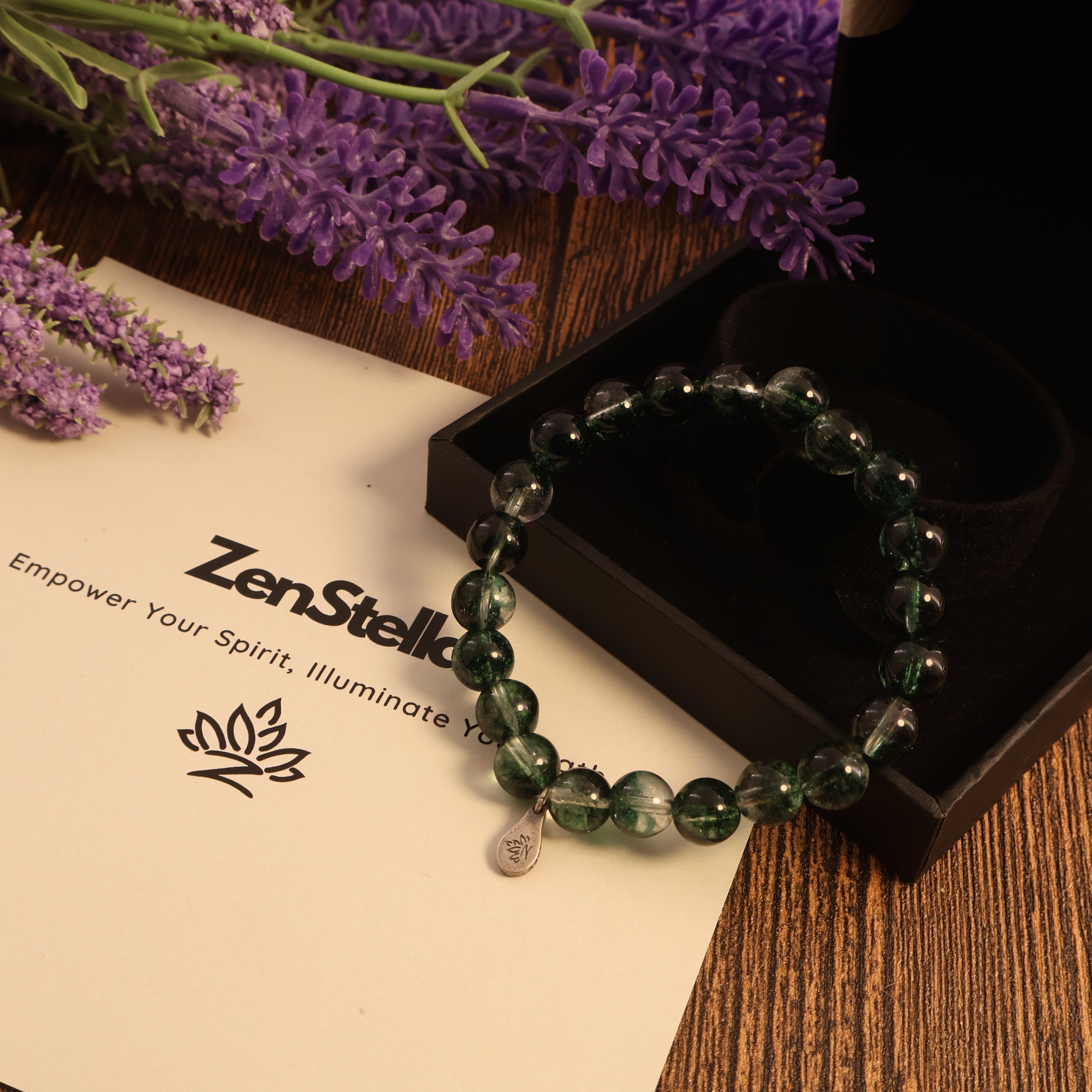 LIBRA - NATURAL GREEN GHOST BRACELET-6