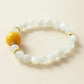 Natural White Moonstone crystal bracelet with Zenstellar NFC AI Companion bead for mindful living and everyday inspiration.