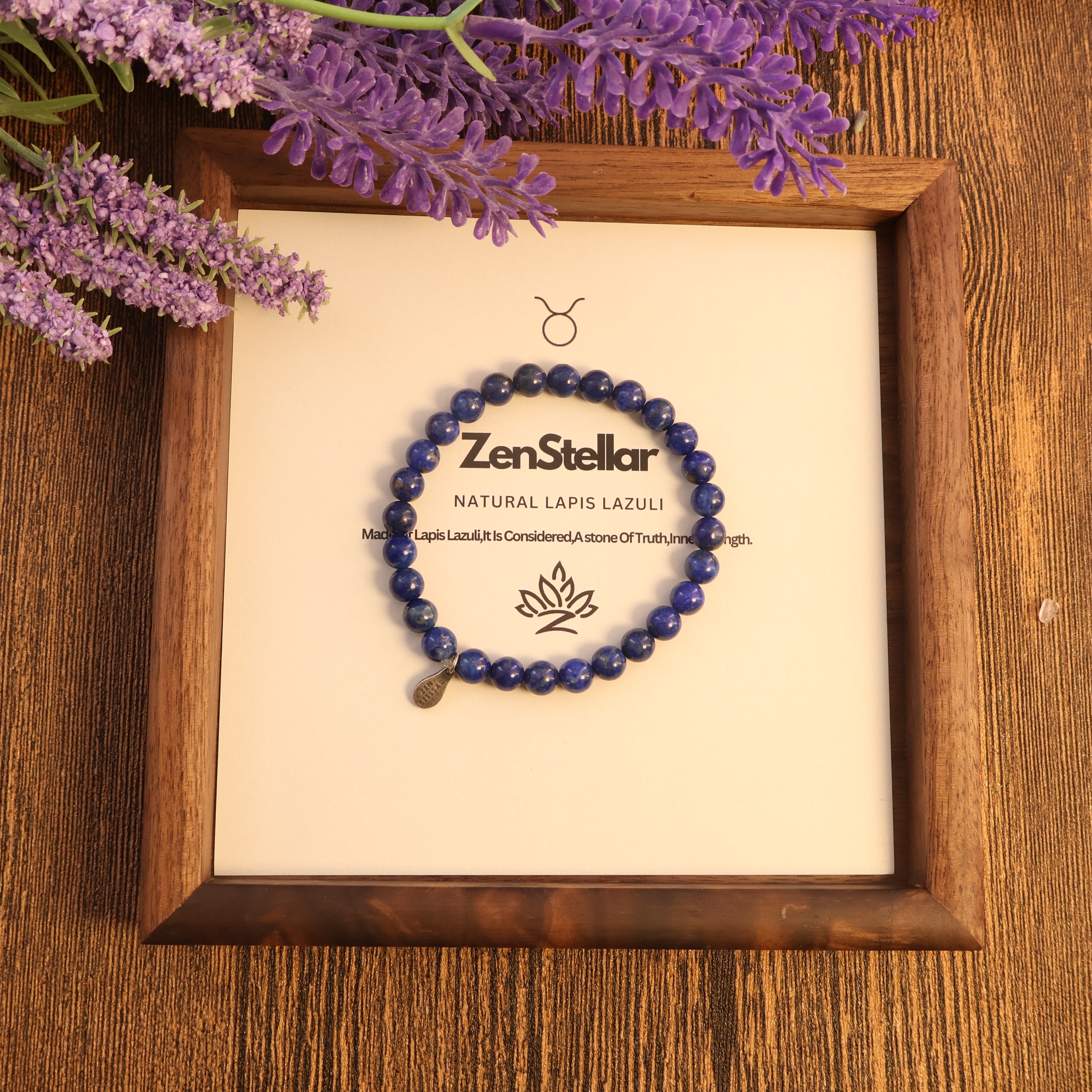 TAURUS - NATURAL LAPIS LAZULI BRACELET-5