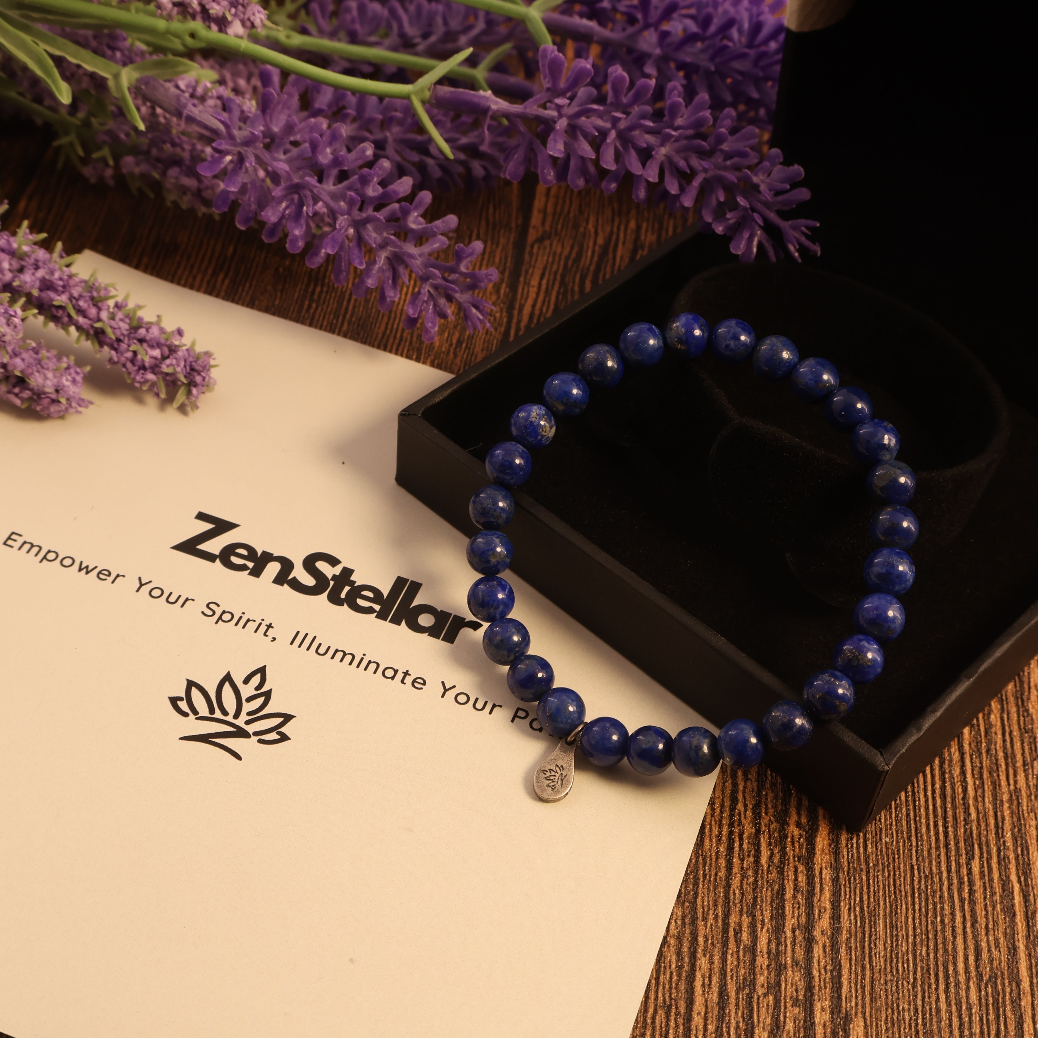 TAURUS - NATURAL LAPIS LAZULI BRACELET-6