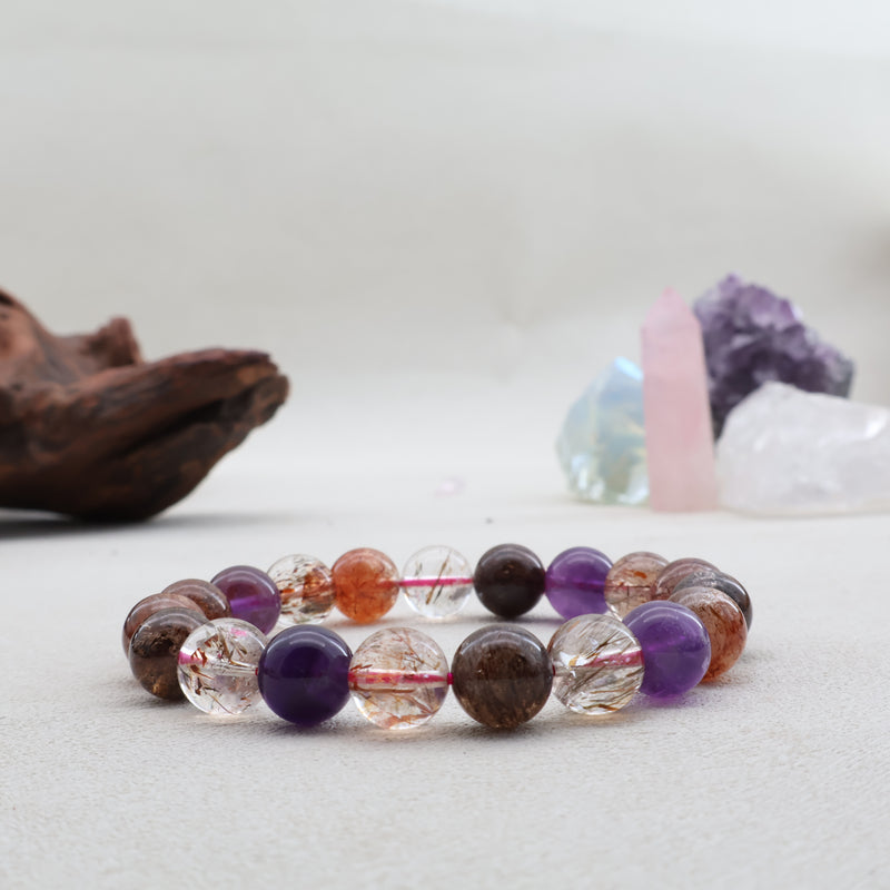 THREE-WHEELED BACKBONE BLACK CURRANT SUPER SEVEN BRACELET-1