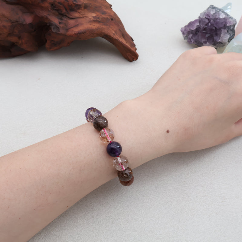 THREE-WHEELED BACKBONE BLACK CURRANT SUPER SEVEN BRACELET-2