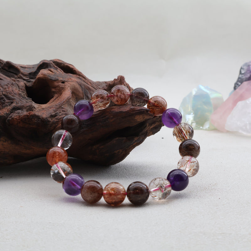 THREE-WHEELED BACKBONE BLACK CURRANT SUPER SEVEN BRACELET-3