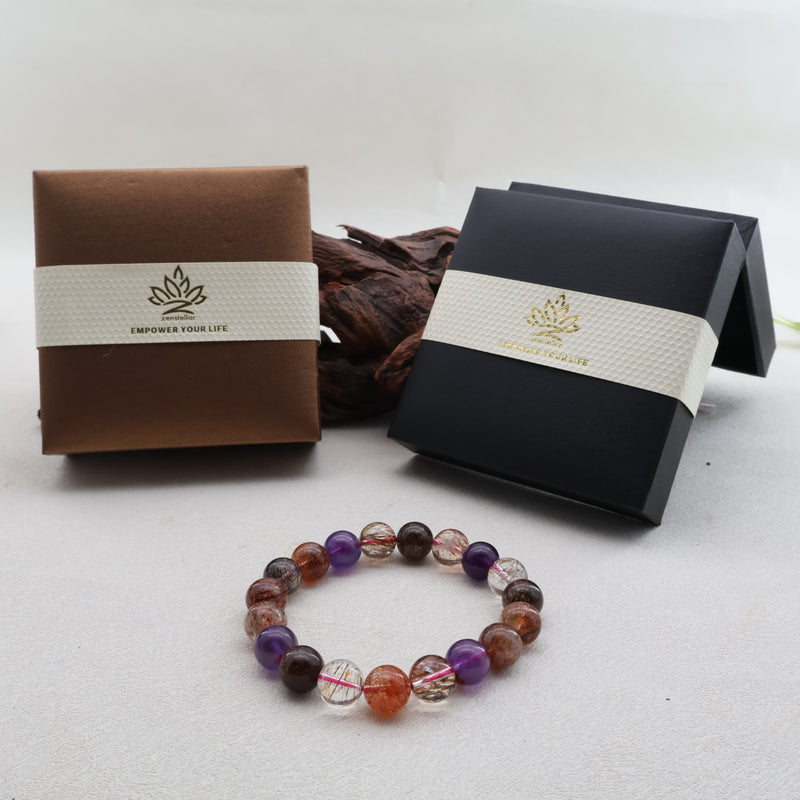 THREE-WHEELED BACKBONE BLACK CURRANT SUPER SEVEN BRACELET-6