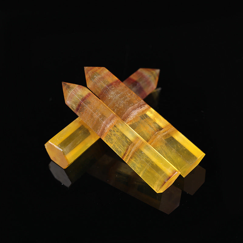 YELLOW FLUORITE CRYSTAL TOWER-1