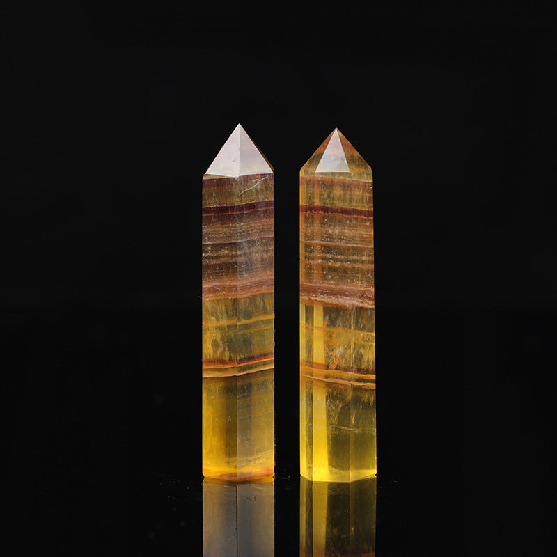 YELLOW FLUORITE CRYSTAL TOWER-2