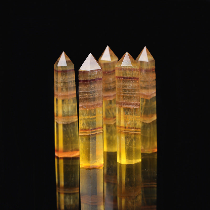 YELLOW FLUORITE CRYSTAL TOWER-3